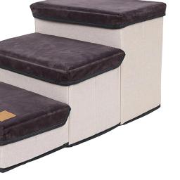 Escada dobrável macia do animal de estimação com tampa destacável, rampa do cão, escada para cachorro, suprimentos largos, gatos e cães indoor, cama de gatinhos, 3 passos - Image 6