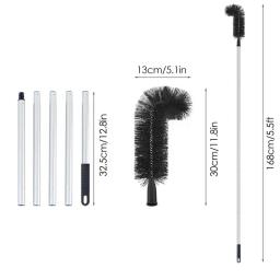 Escova de limpeza de calha telescópica Removendo detritos de folhas Ângulo ajustável para áreas de difícil acesso, Guard Cleaning Tools - Image 6