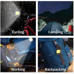 USB recarregável LED Mini lanterna, portátil brilhante Keychain, Pocket Clip, lanterna, trabalhando luz, ao ar livre, caminhadas, pesca, Camping - Image 2