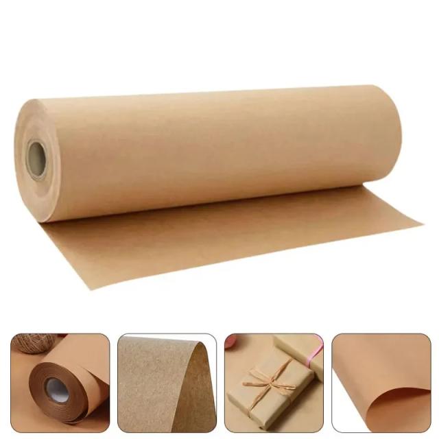 Rolo de Papel para Embalagem de Presentes e Pintura 11,8" x 9,8" - 32,8 ft de Papel Kraft Resistente