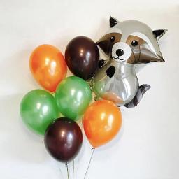 Balões Jungle Safari Fox Cartoon, Balão Foil Animal Rabbit Hedgehog, Decoração de Festa de Aniversário, Baby Shower, Latex Retro Globos - Image 3