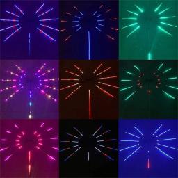 Fogos de artifício LED Strip Light, Música Control, Sinfonia, RGB, Sonho, Meteor Lamp, Kit completo, Casamento, Natal - Image 4