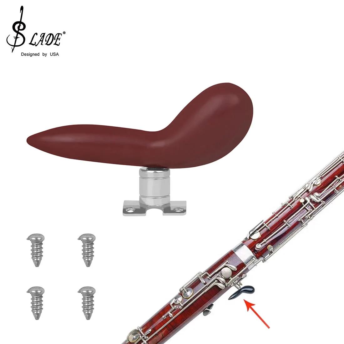 Fagote mão sela resto polegar com parafusos de fixação e base, suporte de mão engrossado, arco dedo resto acessórios instrumento - Image 1
