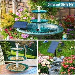 Fonte solar destacável para jardim, Bomba solar, Alimentadores de pássaros ao ar livre, Banho do pássaro, Recursos da água, DIY, 3.5W - Image 2