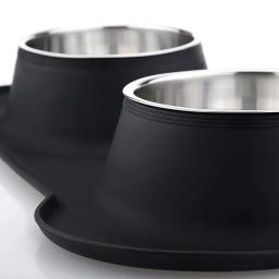 Tigela de cachorro dupla antiderrapante com esteira de silicone, aço inoxidável durável, alimentador de água, pet feeding, tigelas para cães e gatos - Image 5