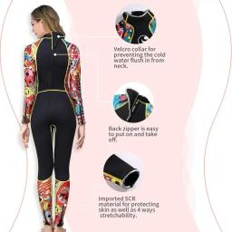 Roupa de mergulho feminina neoprene 3mm roupa de banho de corpo inteiro plus para mergulho, mergulho com snorkel, natação de inverno siot - Image 3