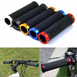 Punhos do guiador de borracha antiderrapante para mtb, apertos do guiador com alloy lock, acessórios de ciclismo, bmx - Image 1