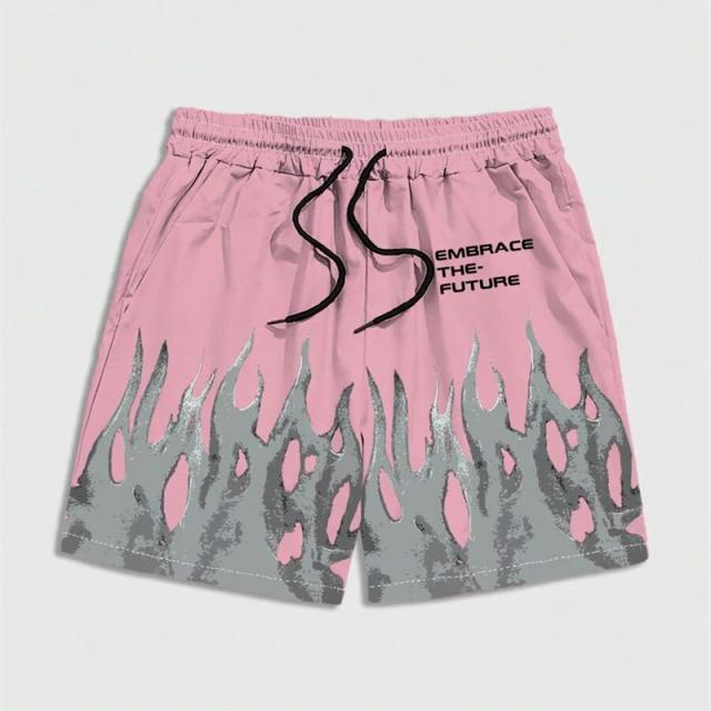 Calções Masculinos Estampados 3D para Férias e Esportes ao Ar Livre - Secagem Rápida