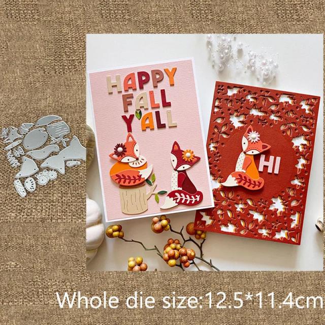 Design Inovador de Estêncil de Metal para Artesanato: 15 Moldes de Cogumelos Halloween para Scrapbook e Cartões de Papel