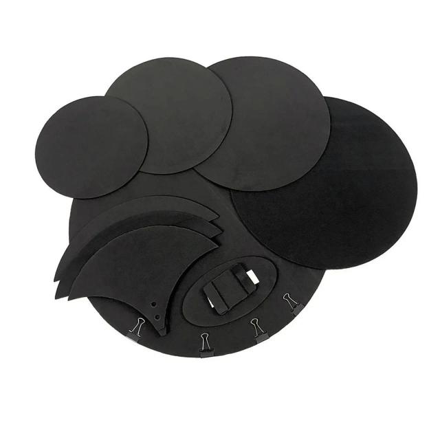 Kit de 10 Pads de Silenciamento para Tambor Mudo - Acessórios EVA para Prática Silenciosa no Baixo e Snare Drum