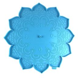 relógio moldes resina mandala flor relógio silicone molde parede pendurado molde para epóxi diy artesanato jóias - Image 1