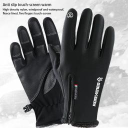Neoprene luvas de inverno dos homens ciclismo bicicleta mulher térmica vento frio tela toque à prova dwaterproof água quente ao ar livre correndo esqui mitten - Image 1