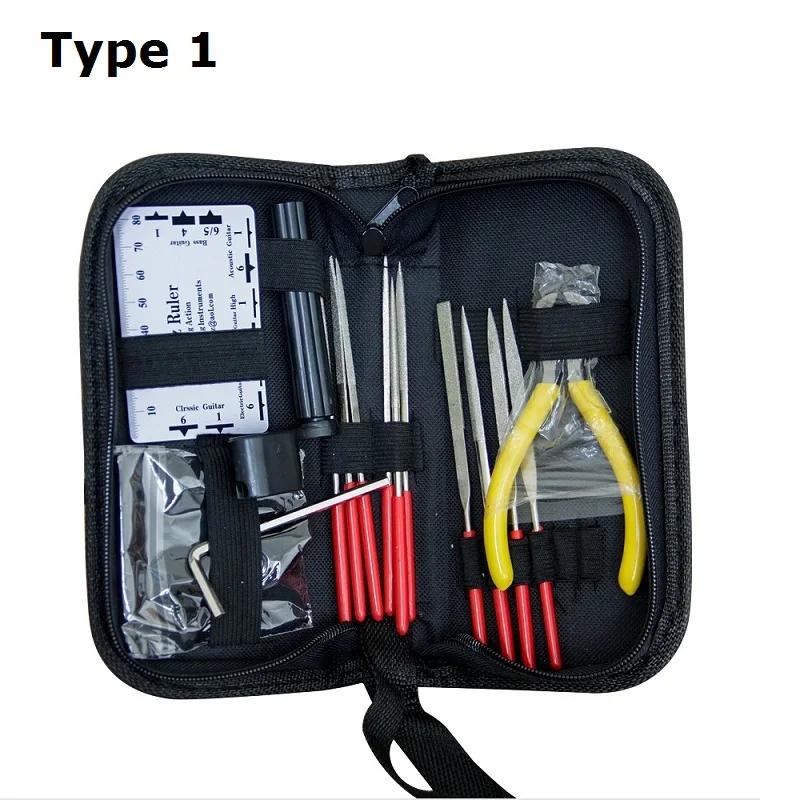 Profissional Guitar Care Tool Kit, Reparação Manutenção Tech Set para baixo elétrico acústico, Kit de ferramentas, 4 tipos - Image 1