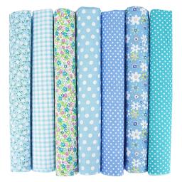 Tecidos de algodão estampados, 7 peças de tecidos em cores mistas, para costura, patchwork, bordado, faça você mesmo, acessórios artesanais - Image 3