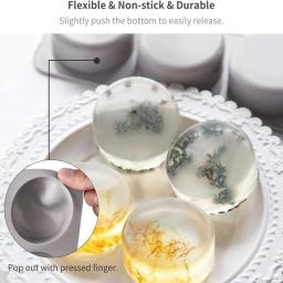 Molde de sabão de silicone oval/redondo/retângulo de 4 cavidades para fazer sabão artesanal, chocolate, velas de sabão e gelatina marrom - Image 2