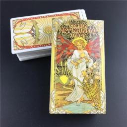 Novo jogo de cartas tarô dourado, jogo de tabuleiro, adivinhação, arte, adivinhação, arte, com guia, para festa - Image 2
