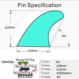 Bilong fcs ii g3 prancha de surf propulsor tri fin fibra de vidro elétrica quilhas surf fraqueza wakeboard windsurf barbatanas skimboard surf - Image 2