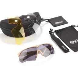 Óculos de segurança tático com lente intercambiável, Outdoor Proteção UV Goggles, Caça, Airsoft, Tiro, Caminhadas, 3 Lens - Image 5