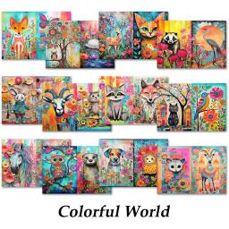 Fantasia animal Efêmera DIY Set, Perfeito para Jornal Suprimentos, Artes Artesanato, Scrapbooking Suprimentos, 12 papéis + 44 adesivos, 56 Pcs - Image 6