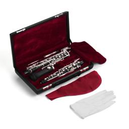 Chaves prateadas estilo semiautomático, profissional Oboé C Key instrumento de sopro com luvas Oboé Reed, bolsa de couro estojo - Image 4
