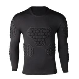 Proteção de segurança esportiva engrossar engrenagem futebol goleiro camisa camiseta ao ar livre cotovelo camisas de futebol colete protetor acolchoado - Image 1