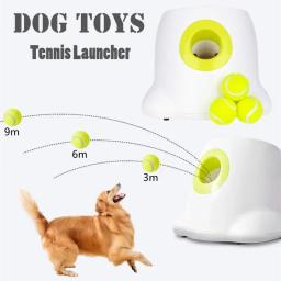 Automático Pet Ball Throwing Machine, Dog Training Brinquedos, Lançador de tênis, Lance Dispositivo, Seção de Emissão com 3 Bolas, 3 6 9m - Image 1