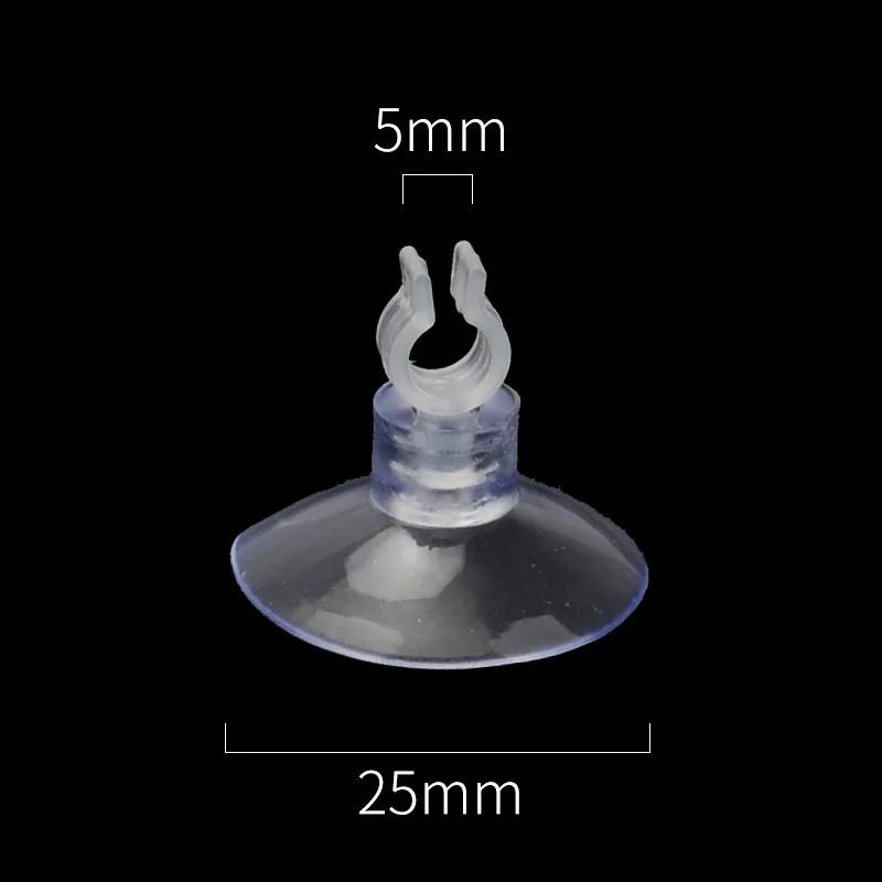 Aquário ventosa clip para tanque de peixes, ar mangueira suporte, tubo de oxigênio fixo, tubulação de linha aérea, 5mm, 0.2 polegadas a 28mm, 1.1 polegada, 5pcs - Image 1