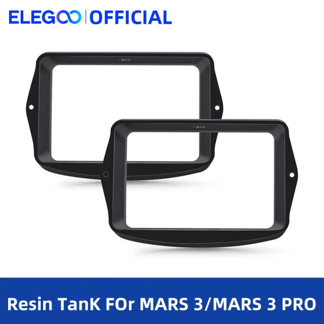 Tanque de Resina Metálica ELEGOO para Impressora 3D MARS 3 PRO - Inclui 2 Tampas e Peças Pré-Instaladas para SLA e LCD