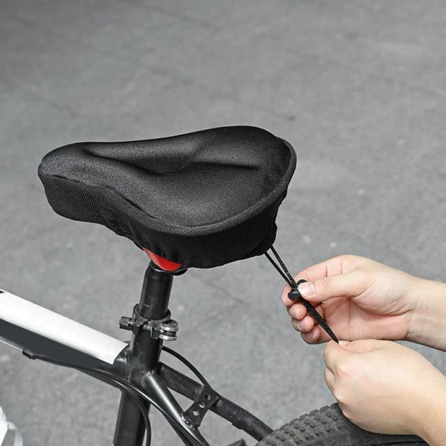 Capa Acolchoada para Assento de Bicicleta com Gel Largo e Almofada Confortável para Exercícios