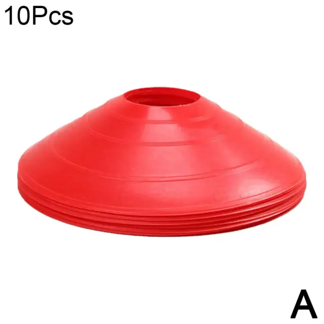 Conjunto de Cones e Discos para Treinamento de Futebol e Multi Esportes - 10 Peças para Agilidade e Obstáculos