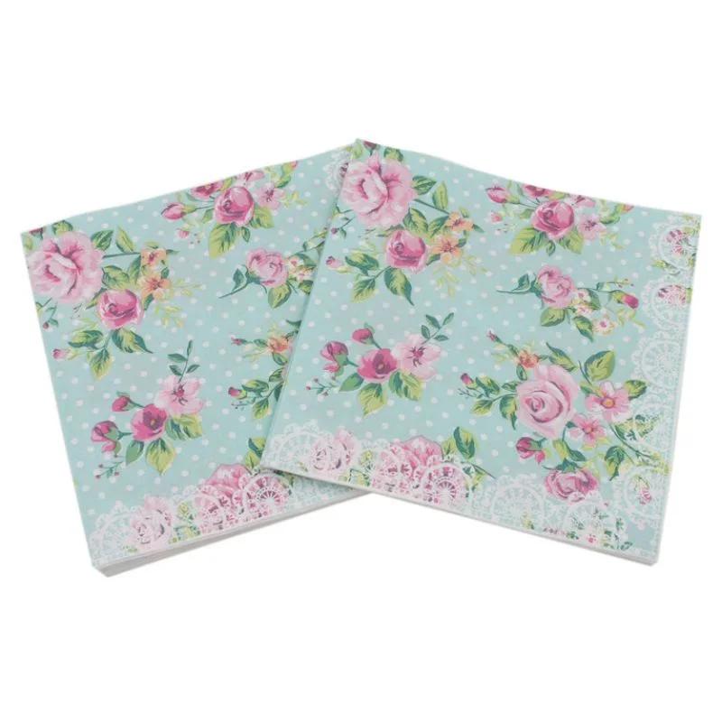 Guardanapos de papel impresso para decoração de eventos e festas, Guardanapos para decoração de tecidos 33cm * 33cm 20 pçs/lote - Image 1