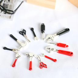 Kit de reparo em miniatura para casa de bonecas, 6 peças, acessórios, chave de martelo, decoração e móveis - Image 2