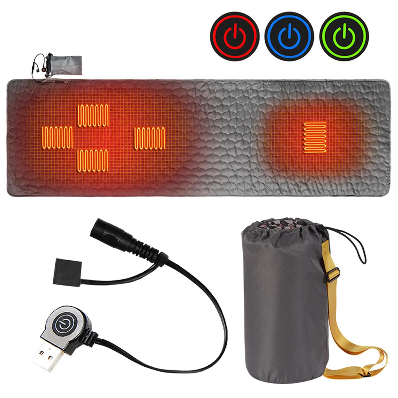 Aquecimento usb ao ar livre esteira de dormir isolamento acampamento aquecido dormir colchão saco dormir colchão equipamentos viagem acampamento 2022 - Image 1