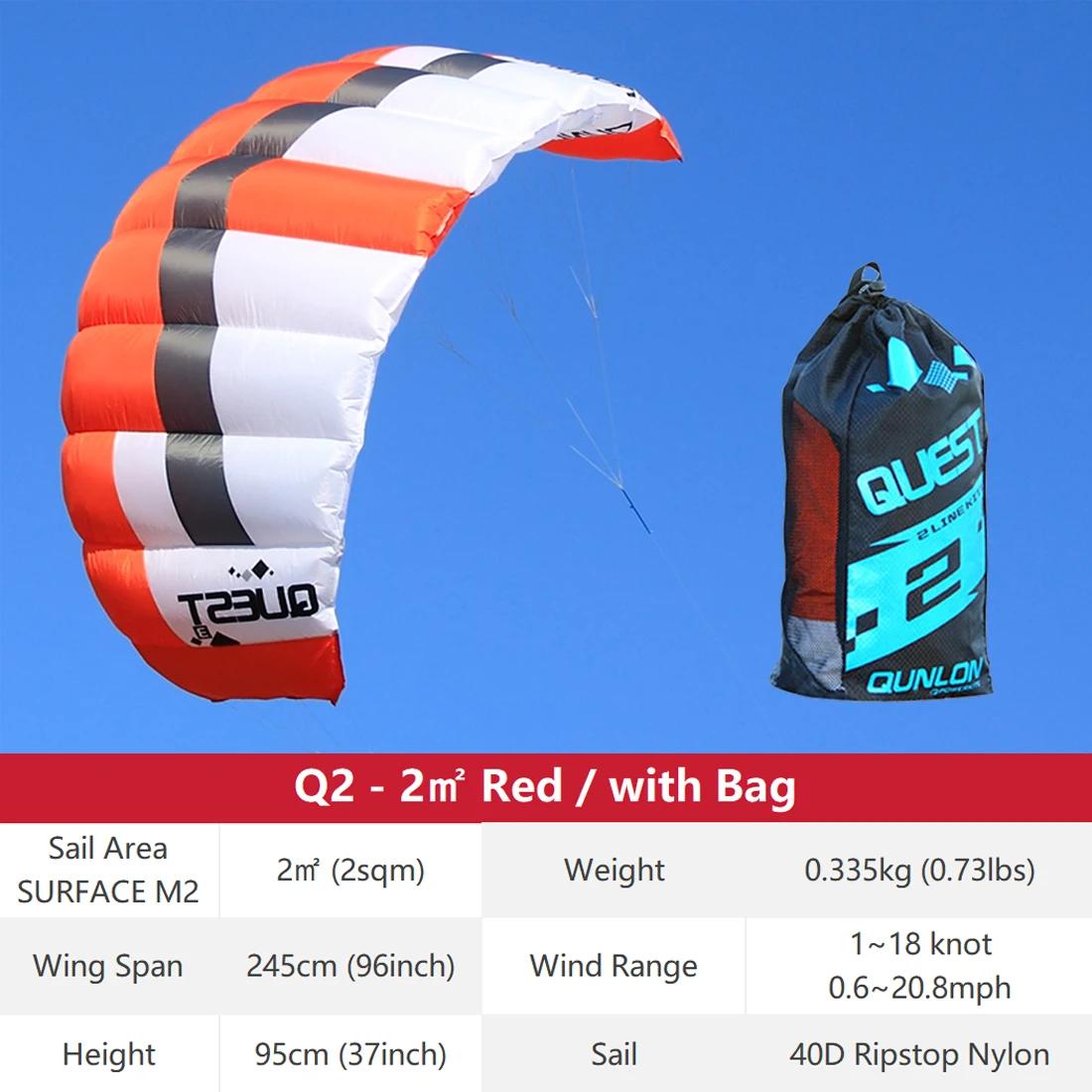 Kite novato da tração da folha, Kite do poder com saco, 2 linha instrutor, 9km, 2 ㎡ a 4 ㎡ - Image 1