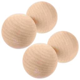 Croquet Petanca Balls for Kids, Bola de madeira para crianças, Rolling Kick, 4 pcs - Image 5