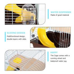 Gaiola De Coelho Multifuncional Portátil Para Pequenos Animais De Estimação, Roedor, Gaiola De Hamster, Dupla Camada, Villa Prática, Pequenos Animais De Estimação, 1Pc - Image 5