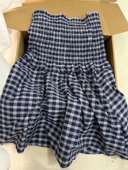 Azul marinho xadrez na altura do joelho saia mulher verão babados cintura elástica a linha curto faldas feminino vintage estilo preppy saias doces y2k - Image 4