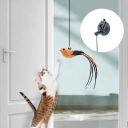 Atualizado Epoxy Sucker Steel Wire Long Rod Feather Cat Teasing Stick Cat Self Oi Não Nocivo Ingredientes - Image 3