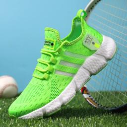 Homens sapatos esportivos casuais respirável leve mulher tênis ao ar livre malha tênis de corrida atlético jogging tenis sapatos caminhada - Image 3