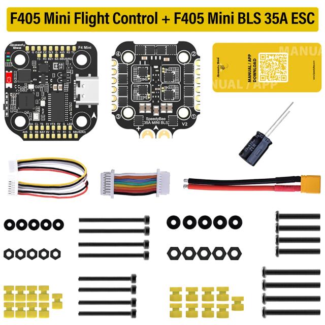 SpeedyBee F405 Mini Stack Controlador de Vôo FC BLS 35A V2 3-6S 20x20