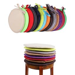 Almofada redonda para cadeira, cor doce, almofadas de assento com cordão para jardim, pátio, cozinha, escritório, almofada de assento, 30*30cm - Image 3