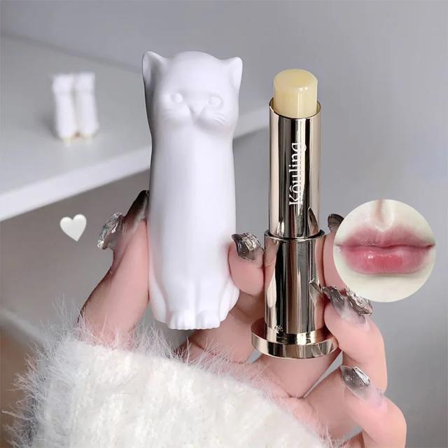 Bálsamo Labial Natural para Gatos - Hidratante Nutritivo e Máscara para Lábios Secos em 2 Peças