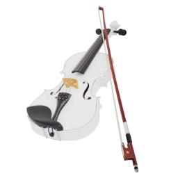 Instrumento de cordas acústicas, violino com estojo e acessórios de arco, adequado para iniciantes e profissionais, branco, 4 ou 4 - Image 5