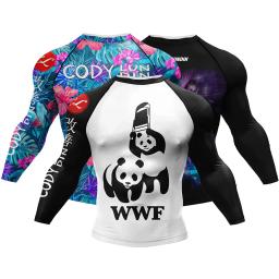 MMA Boxe Training Rashguard T-shirt, manga comprida, sublimação Tees, esportes Bjj Rash Guard, Jiu Jitsu, nova compressão - Image 2