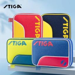 STIGA-Raquete De Tênis De Mesa Profissional, Grande Capacidade Bilayer, Dupla Camada, Quadrada, Redonda, Treinamento, Bola Profissional Bat Paddle, Original - Image 1