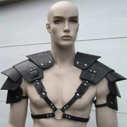 Medieval viking pirata ombro armadura cavaleiro gladiador pauldrons steampunk masculino couro cinto arnês armadura cosplay adereços - Image 2