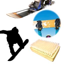 Escova de depilação para esqui, snowboard, cabo de madeira, latão/náilon/crina de cavalo, escova de snowboard, acessórios de snowboard - Image 3