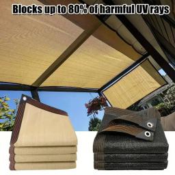Alta Densidade Polietileno Sombra Pano, Toldo Sunshade Net, Jardim, Camping, Caminhadas, Barraca Do Carro, Jardinagem, Protetor Solar, Bege - Image 5