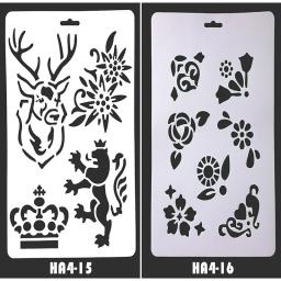 Desenho reutilizável Stencils Pintura e Decoração Arte Suprimentos, Modelo oco, Scrapbooking DIY, Artesanato plástico, Estêncil de tinta - Image 5