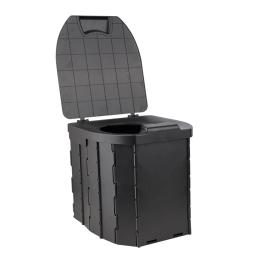 Vaso sanitário portátil com tampa para adultos, banheiro de acampamento dobrável, viagens ao ar livre, penico para pesca, caminhadas, praia, viagens longas - Image 3